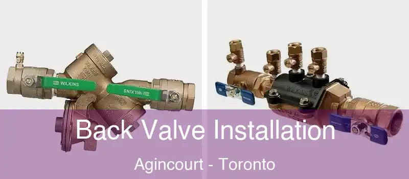 Back Valve Installation Agincourt - Toronto