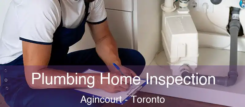  Plumbing Home Inspection Agincourt - Toronto